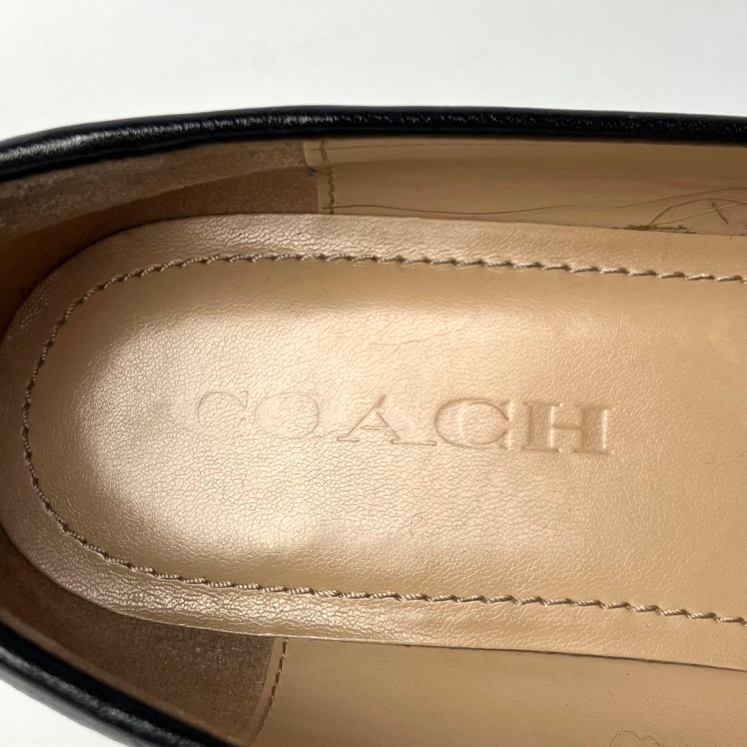 【美品】COACH ルーシー　厚底　レザーローファー　チャンキーヒール　23.5