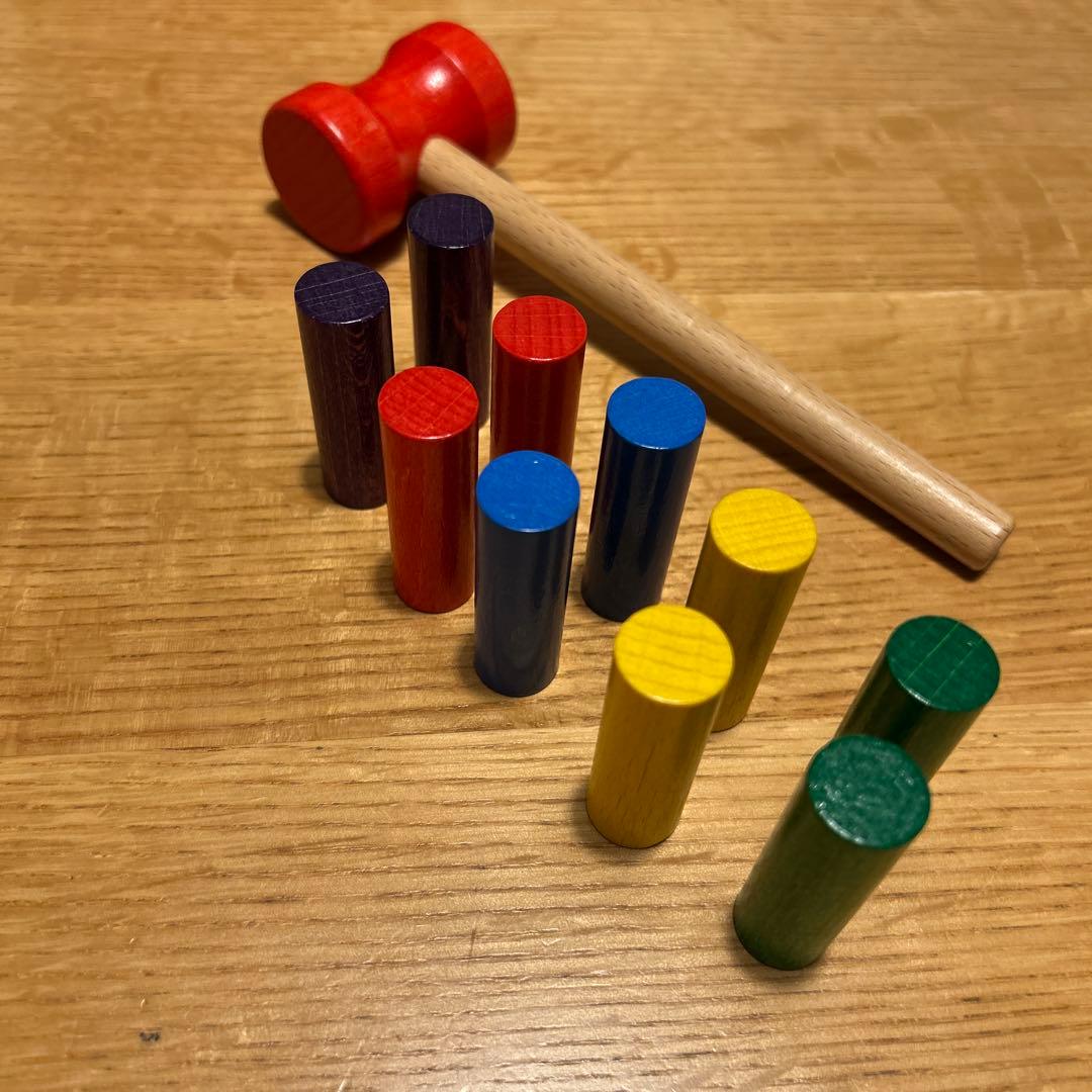 NIC社 大工さん ハンマートイ ニック社 ペグ10本 モンテッソーリ