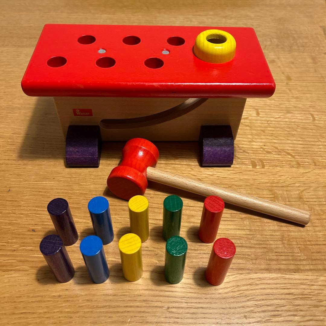 NIC社 大工さん ハンマートイ ニック社 ペグ10本 モンテッソーリ