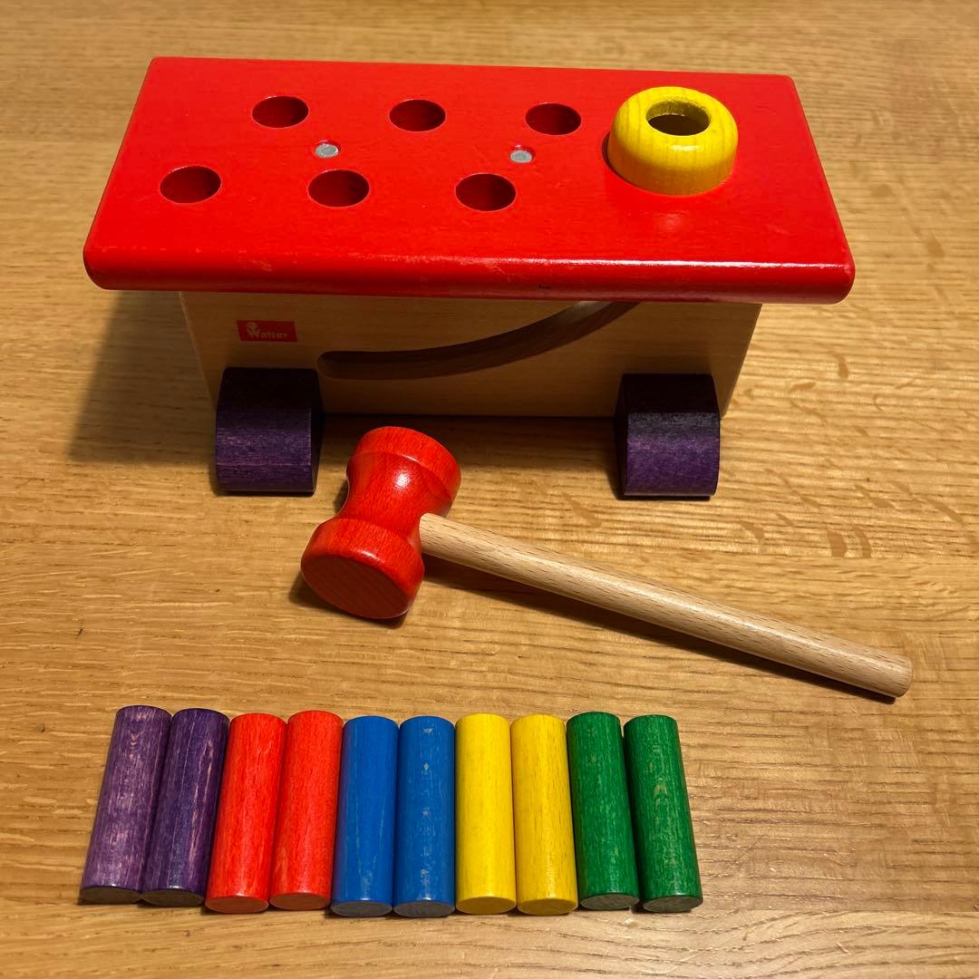 NIC社 大工さん ハンマートイ ニック社 ペグ10本 モンテッソーリ