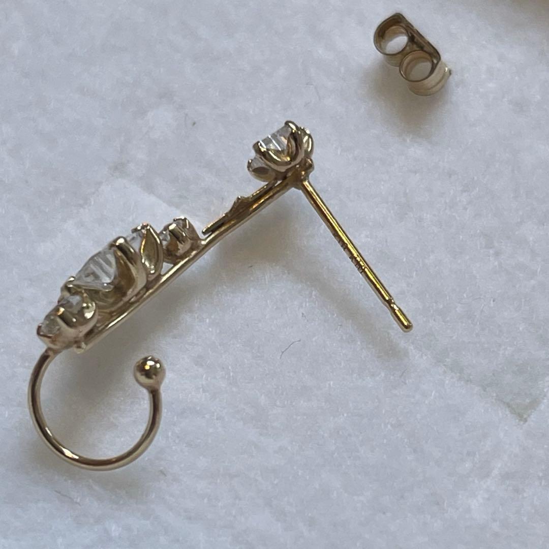 雨の日セール！美品【TAKE-UP】k18他ホワイトトパーズ★ピアス×3点セット