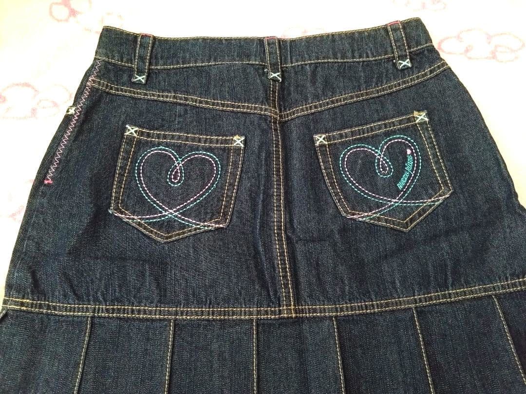 Mezzo Piano ベリエちゃんデニム刺繍スカート M150cm 未着用