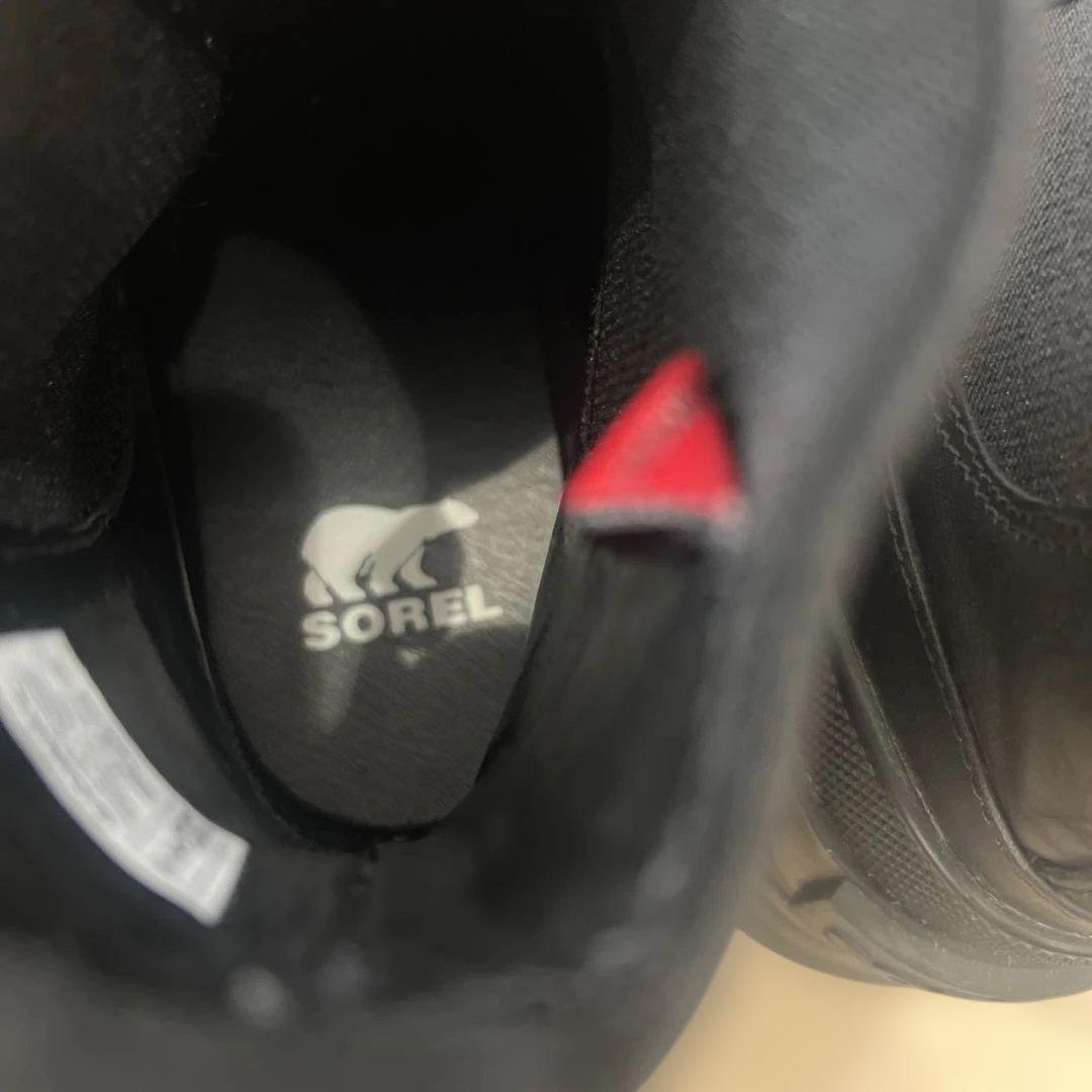 ぺ*こ様 【美品】SOREL ソレル　ブラックレザーサイドゴアブーツ 24cm