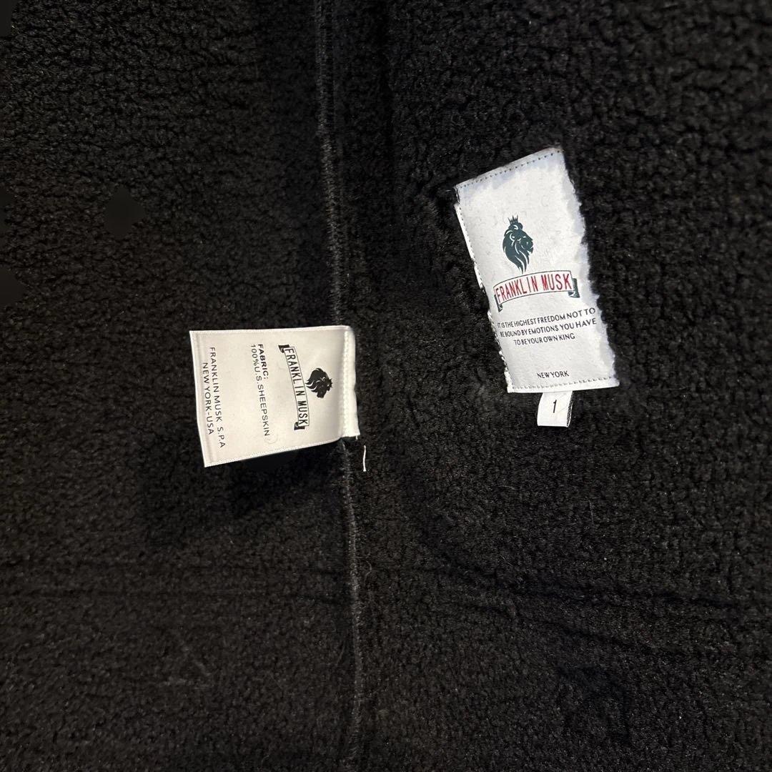 新品　FRANKLIN MUSK・レザージャケット　質羊革 ライダース 革ジャン