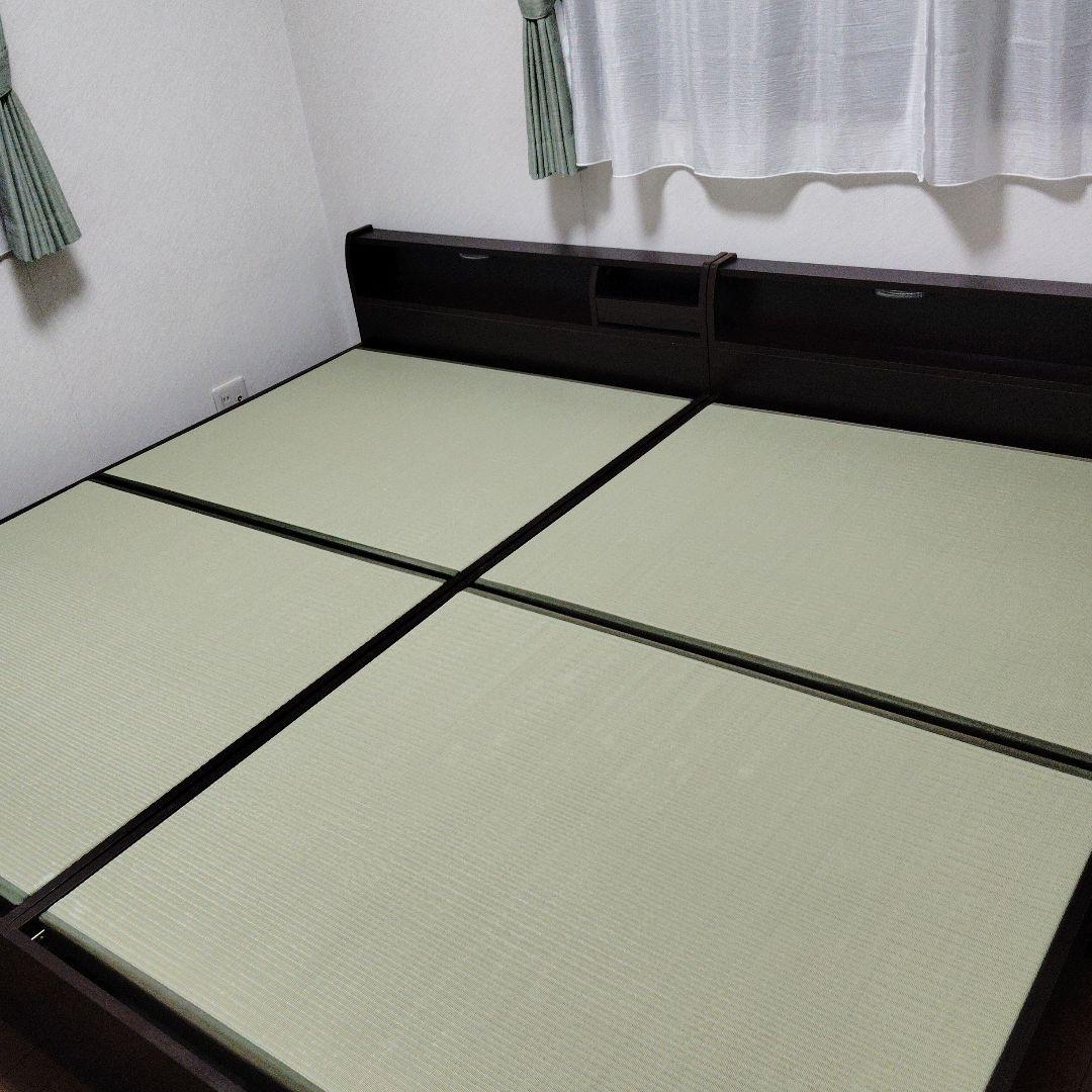 （1）送料込み　セミダブル　樹脂畳　ベッドフレーム