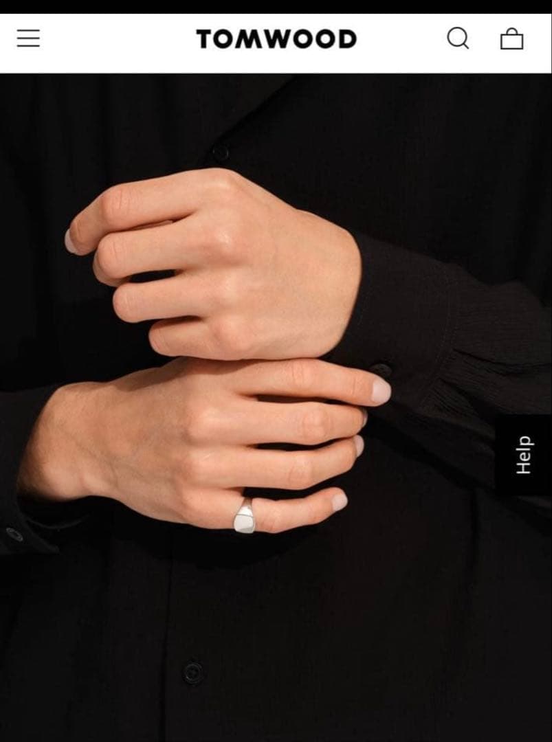 TOM WOOD Mini Signet Cushionリング 50