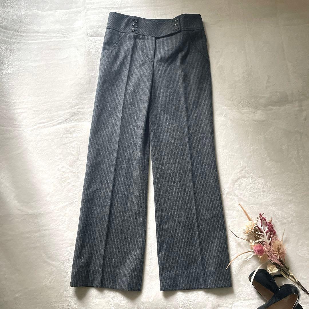極美品⭐︎VALENTINO グレー ストライプ パンツスーツ セットアップ 40