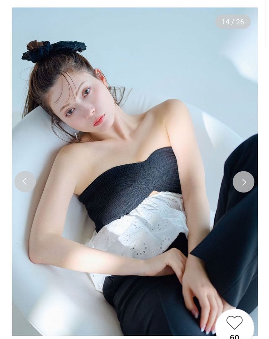 LILY BROWN ロングリボンシュシュ 黒black