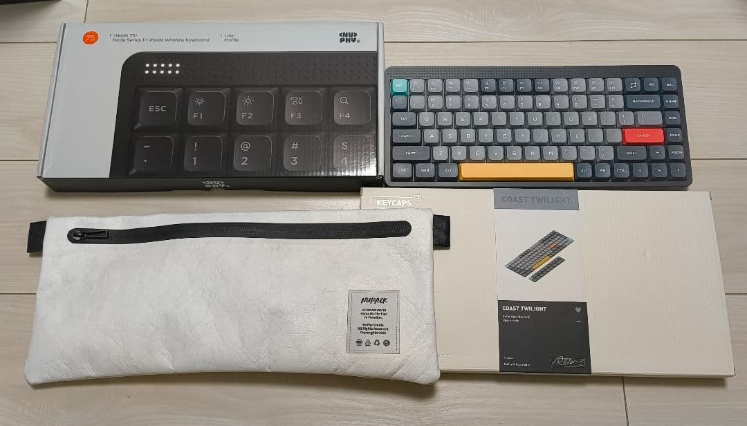 nuphy node75, 純正キーキャップ, 純正ケース3点セット