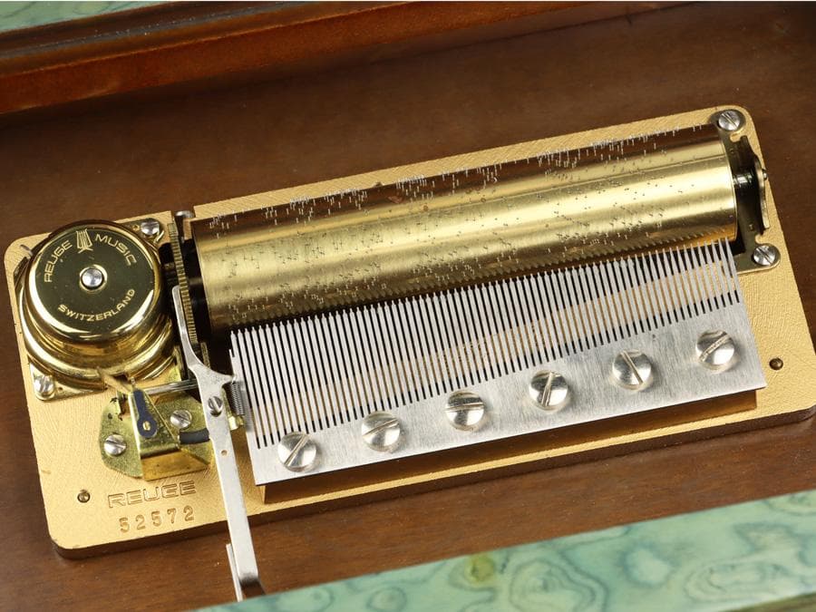 Y2534 リュージュ オルゴール ビバルディ「四季」3曲 72弁 金象嵌　ma