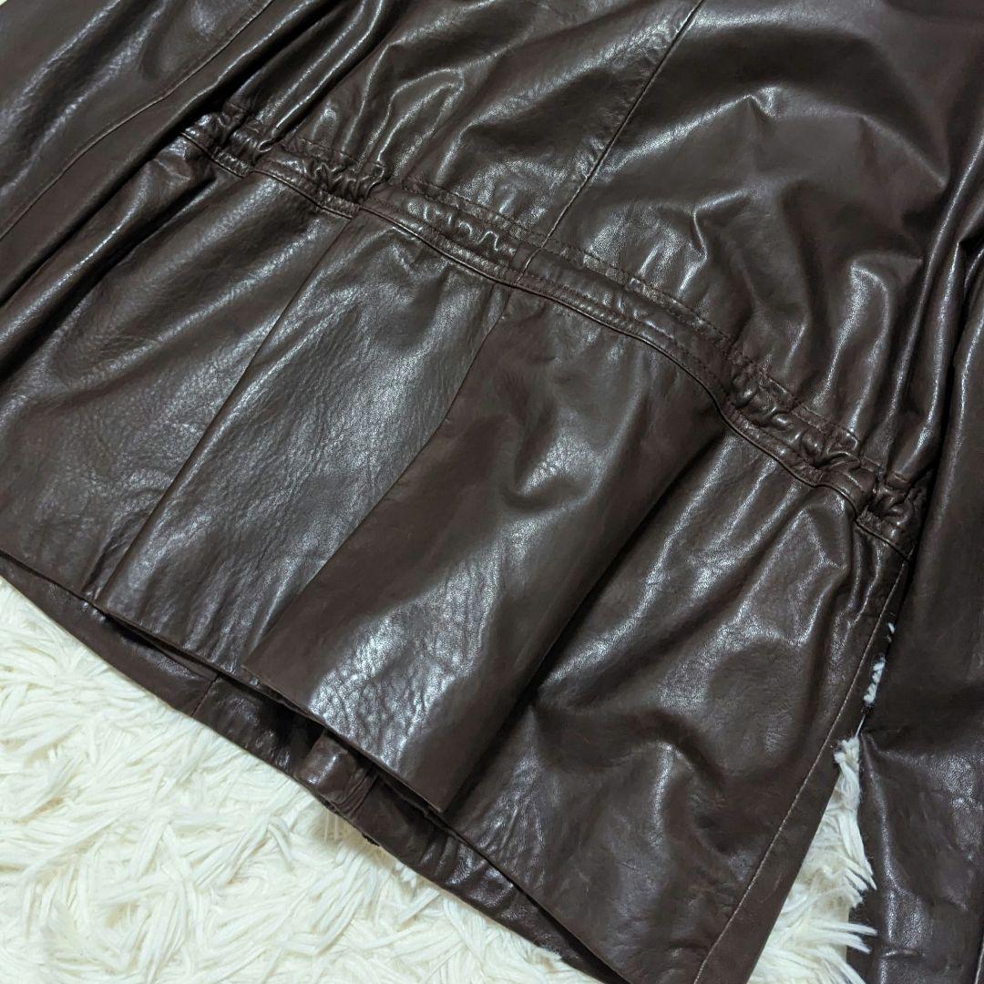 美品✨バリー　ラムレザー　ジャケット　ライダース　ブラウン　40サイズ