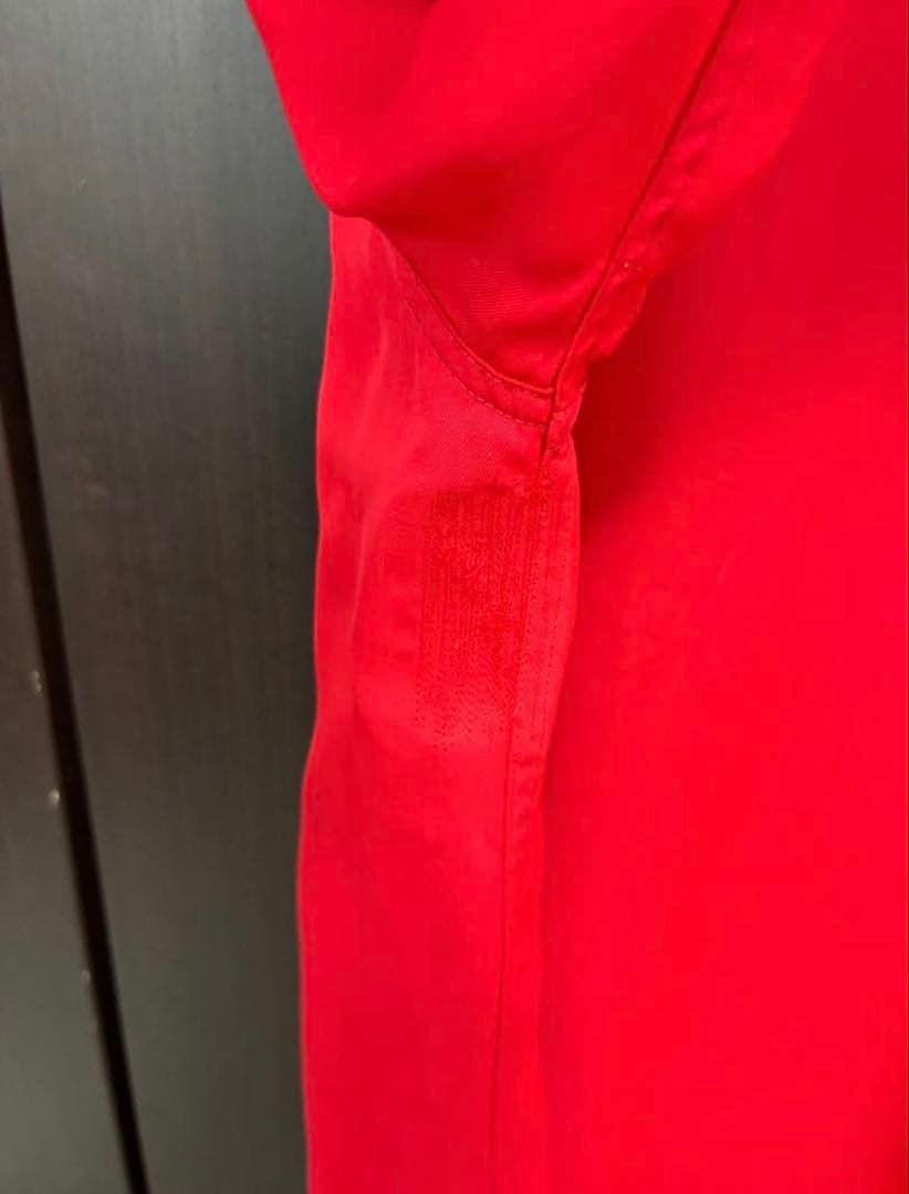 50s ビンテージ　レーヨン　開襟　シャツ　トレンドカラー　レッド　L XL