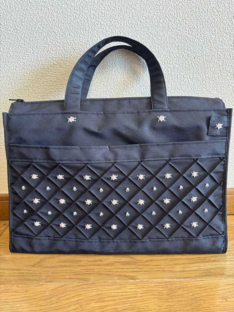 マムエモア　グログラントワコバッグ　ファスナー付き　お受験バッグ