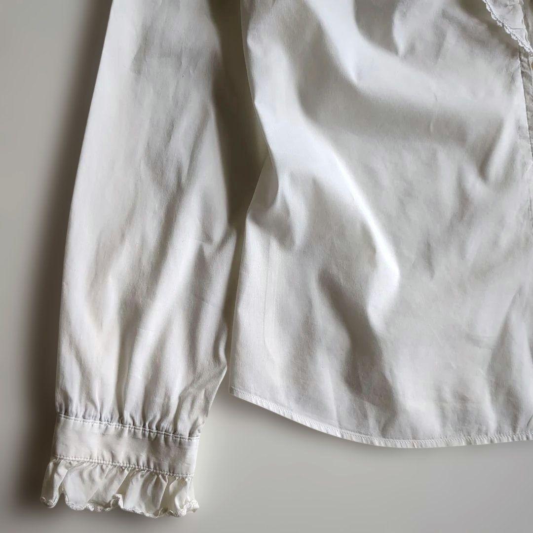 バーバリー 長袖シャツ ブラウス フリル ティアード ノバチェック ホース刺繡