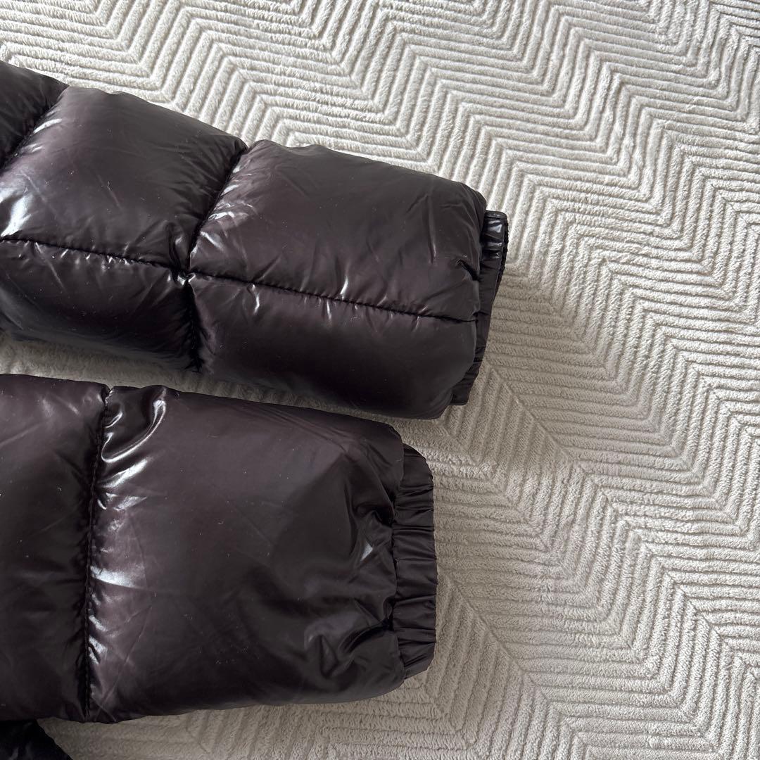 Eタトラス　ダウンコート　茶　膝下丈　Aライン　女優襟