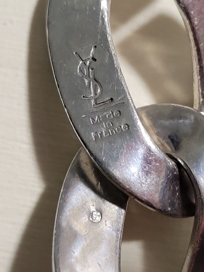 Yves Saint Laurent　オーバル　シルバー　ブレスレット　925