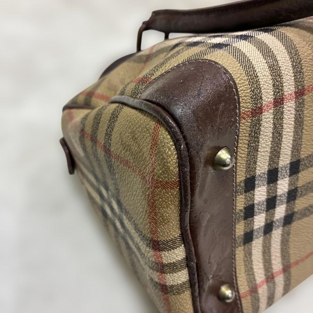 【極美品】BURBERRY バーバリー ミニボストン ハンドバッグ ノバチェック