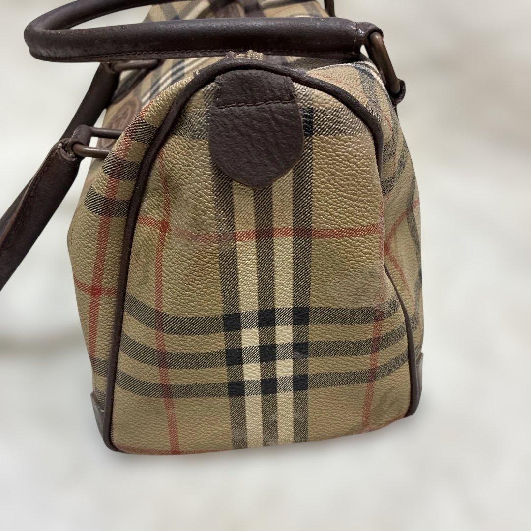 【極美品】BURBERRY バーバリー ミニボストン ハンドバッグ ノバチェック