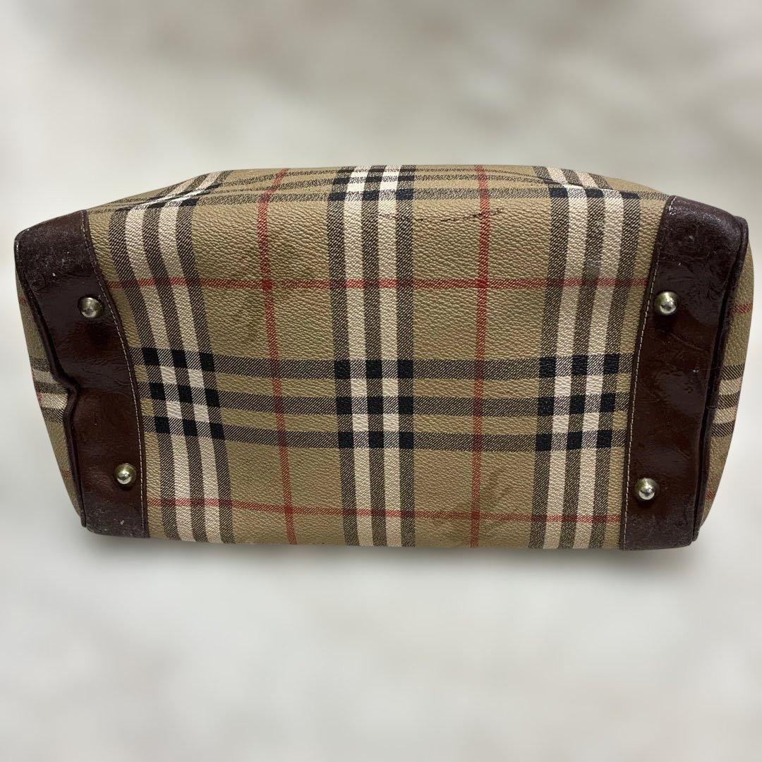 【極美品】BURBERRY バーバリー ミニボストン ハンドバッグ ノバチェック