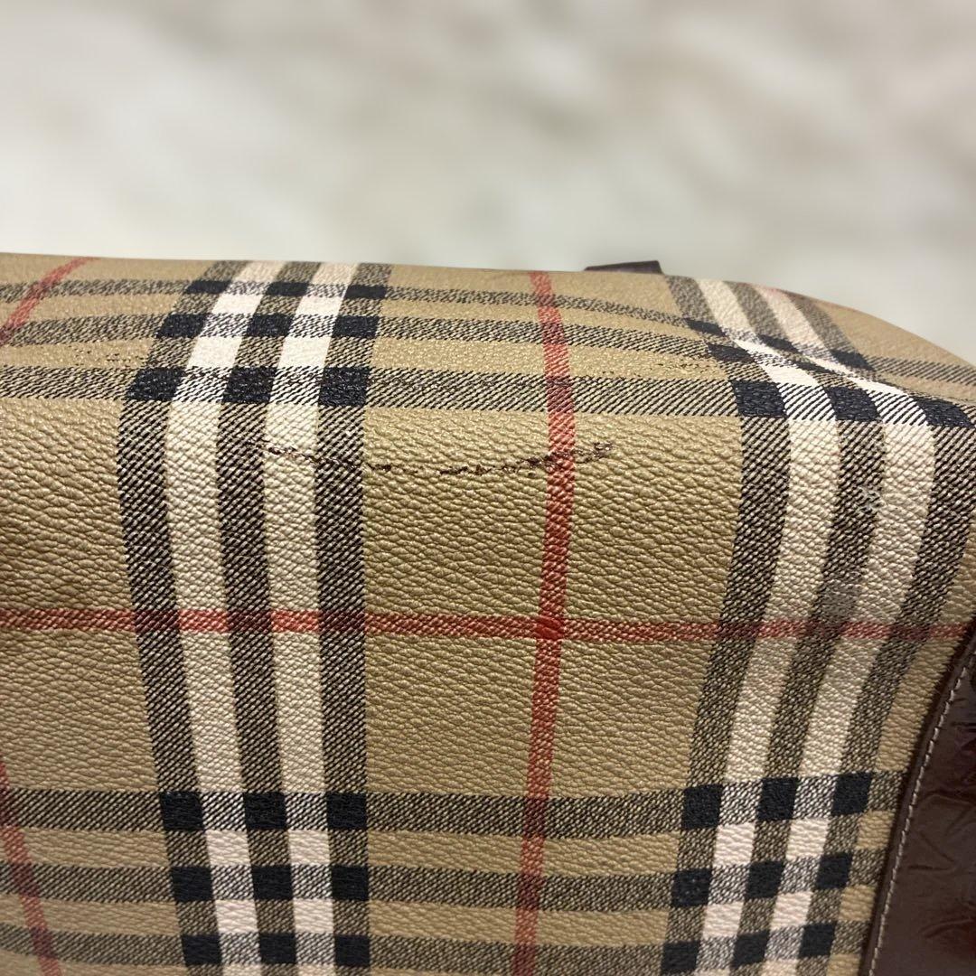 【極美品】BURBERRY バーバリー ミニボストン ハンドバッグ ノバチェック