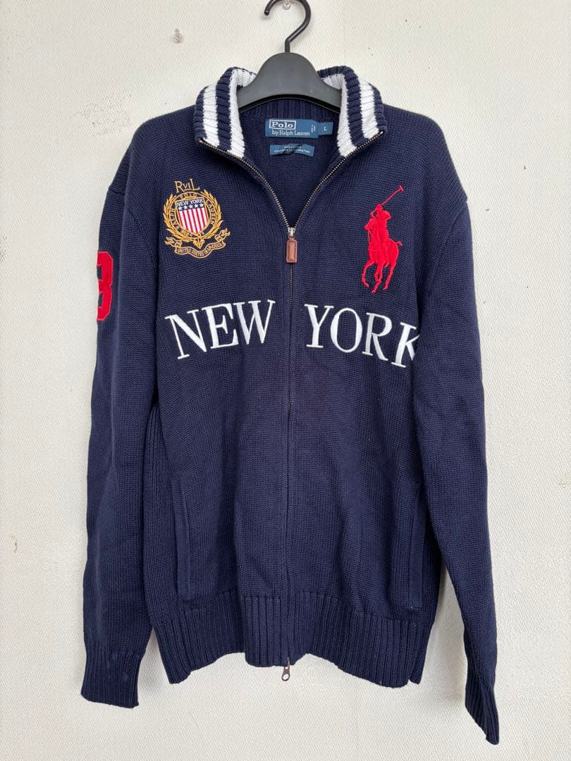Polo Ralph Lauren ネイビー ジップアップセーター