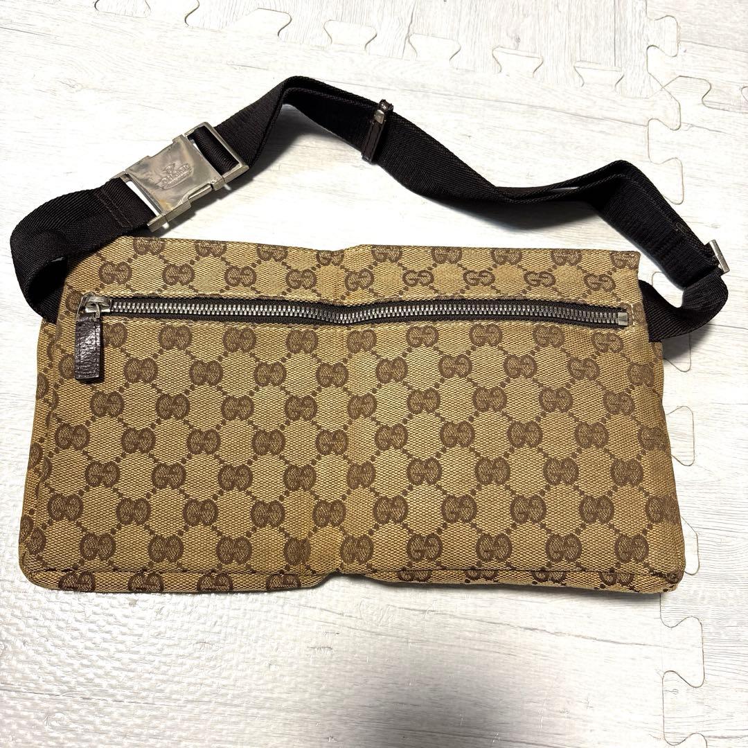 グッチ ボディバッグ GGキャンバス ショルダーバッグ ウエストバッグ