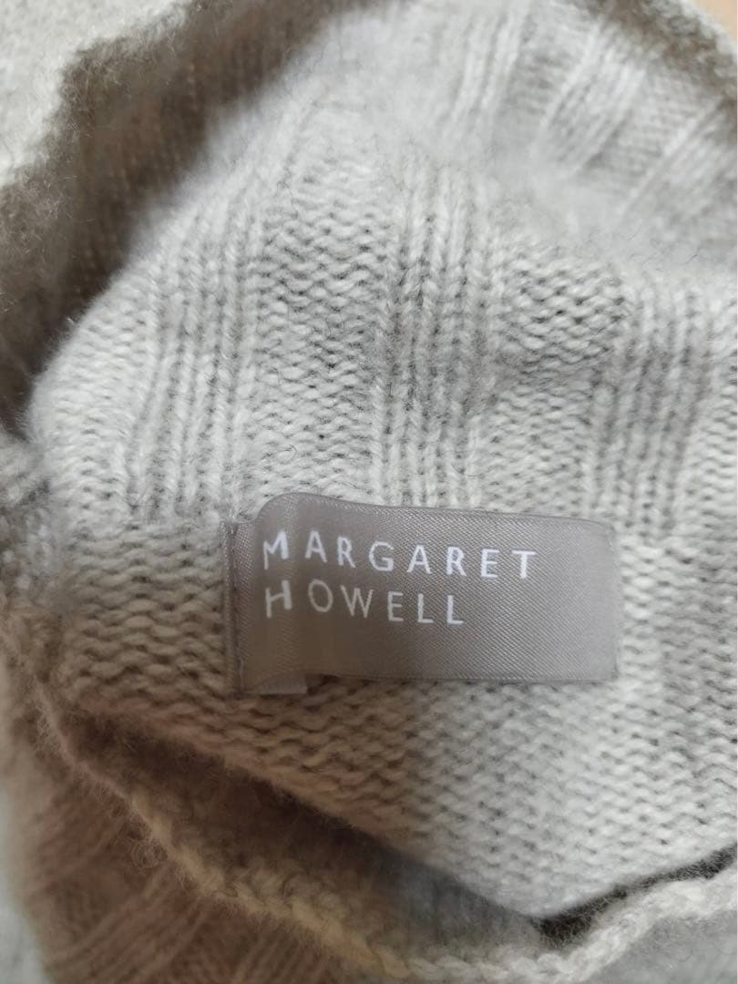 MARGARET HOWELL グレー タートルネック　ウールカシミヤ　サイズⅡ