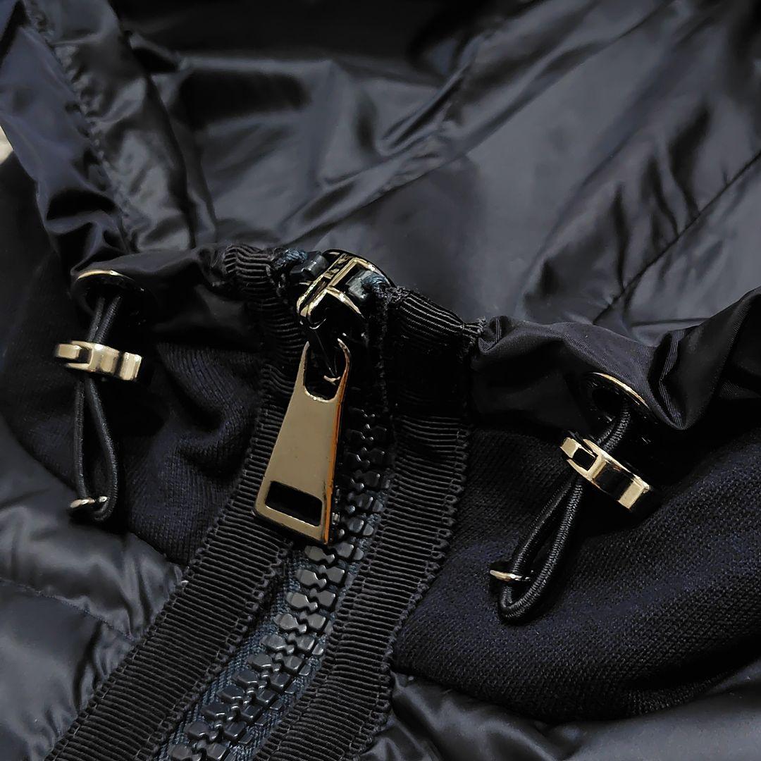 MONCLER Maglia ニット×ダウン切替 カーディガン ネイビー