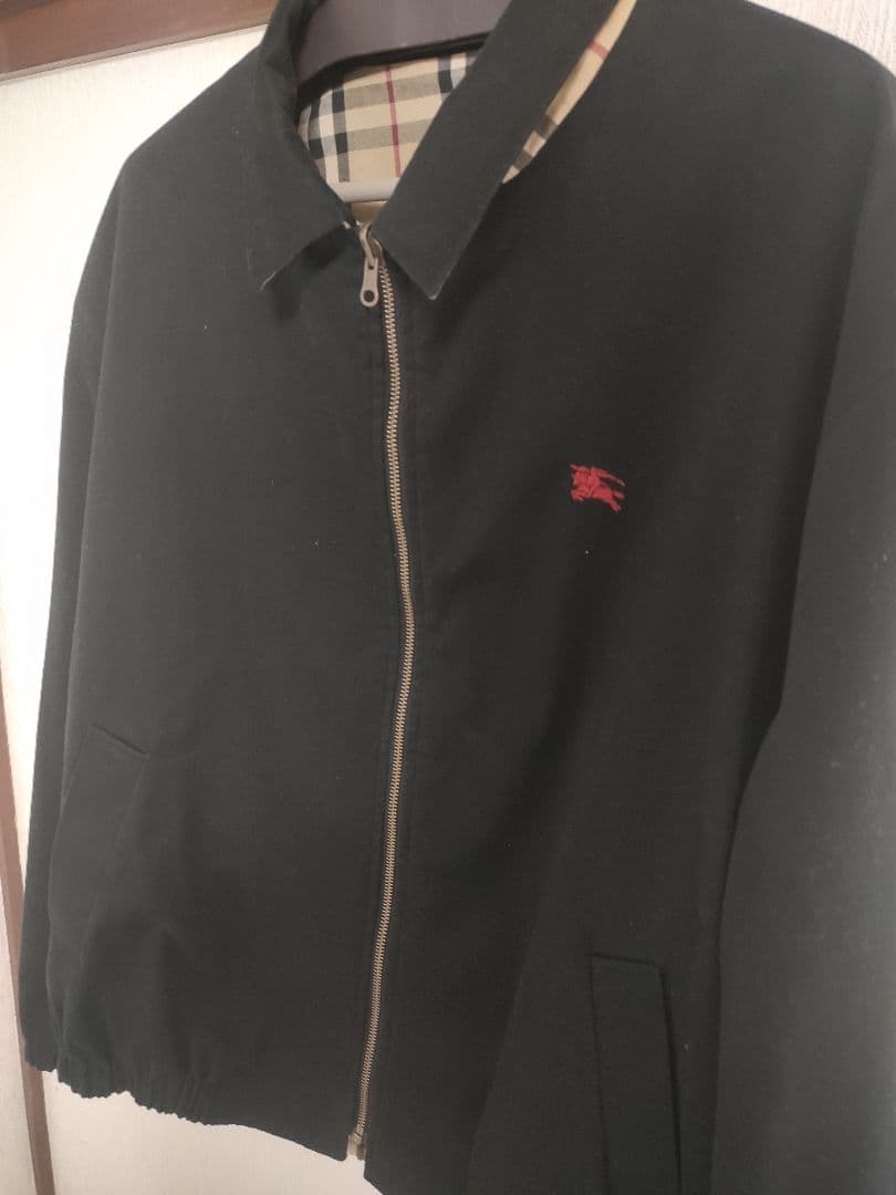 90s BURBERRY リバーシブル スイングトップ バーバリー　ブラック