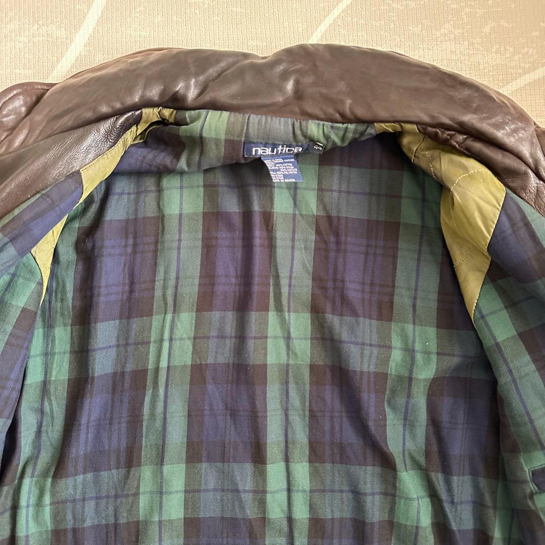 Nautica 本革ブラウンジャケット サイズ44