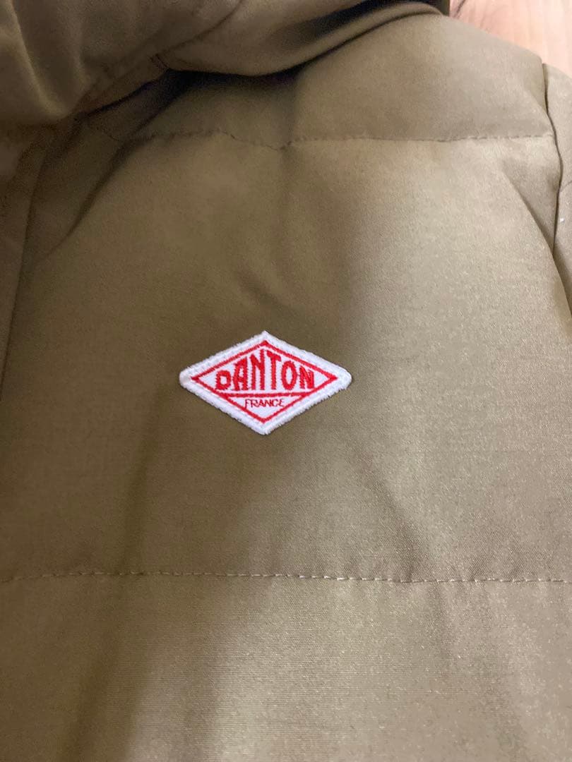 DANTON ダウンジャケット オリーブ キャメル　ベージュ　サイズ34