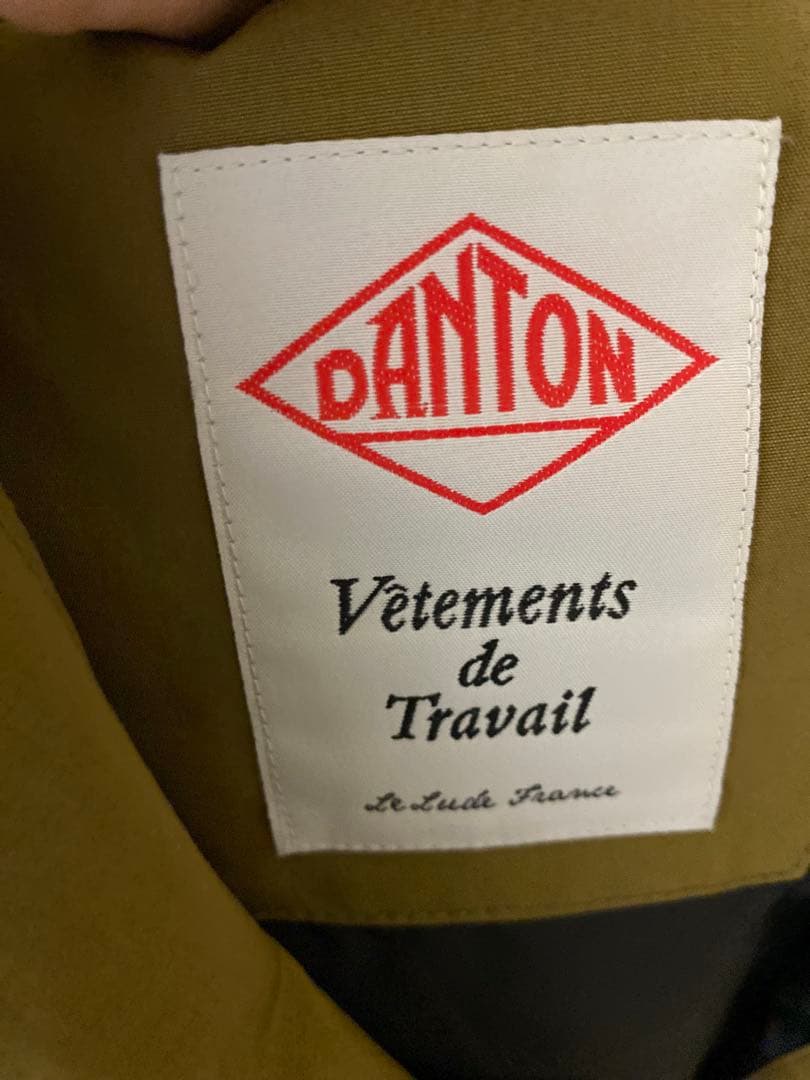 DANTON ダウンジャケット オリーブ キャメル　ベージュ　サイズ34