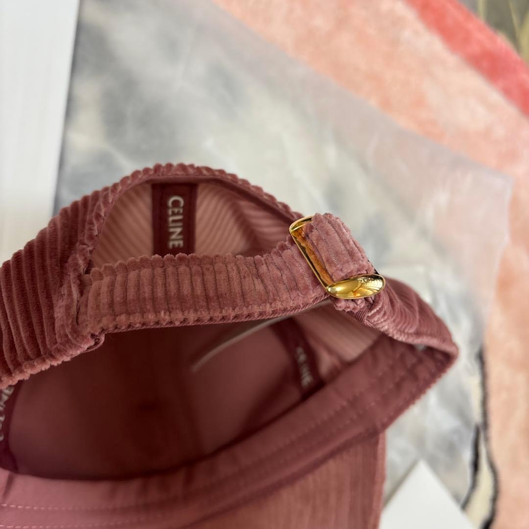 2025セリーヌ トリオンフ キャップ 帽子 ローズプード ピンクM新品未使用