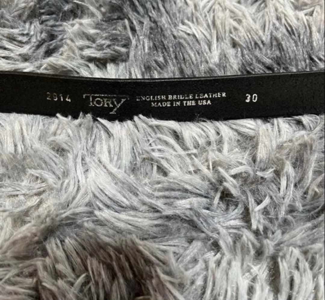 トリーレザー　30インチ　レザー　ベルト　ウエスタン　ブラック