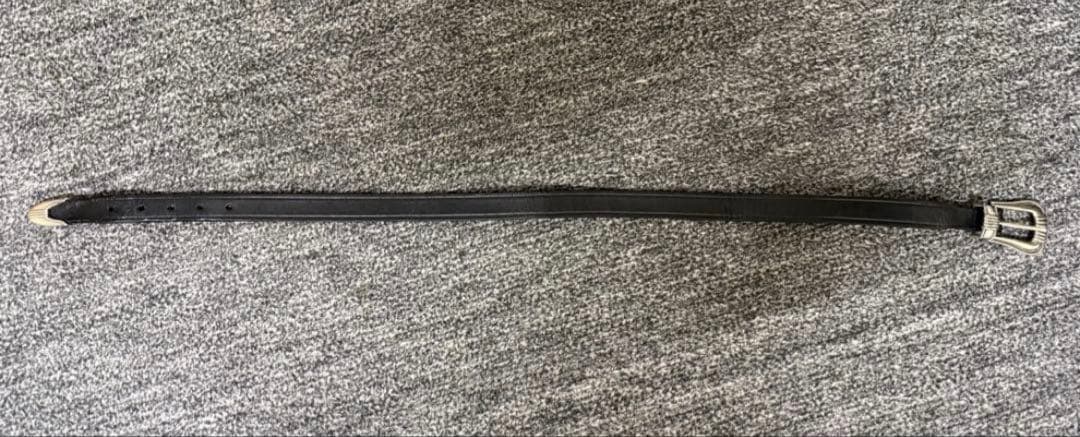 トリーレザー　30インチ　レザー　ベルト　ウエスタン　ブラック