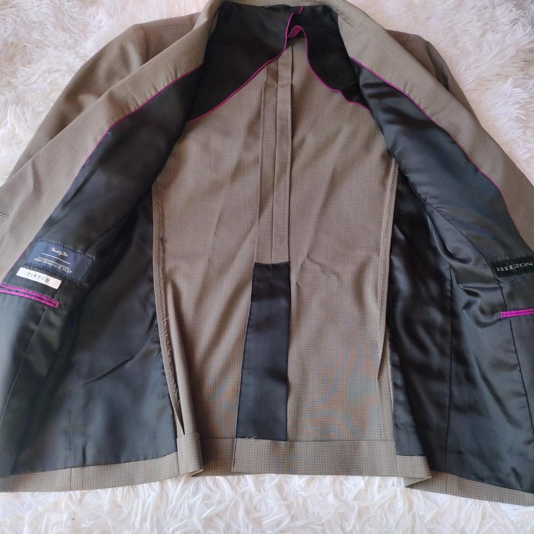 ヒルトン セットアップ パンツスーツ 13 XL グレー 背抜き マルゾット