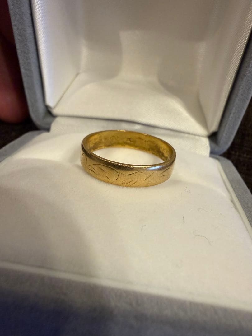 【18金】K18リング シンプル18金リング 2.8g