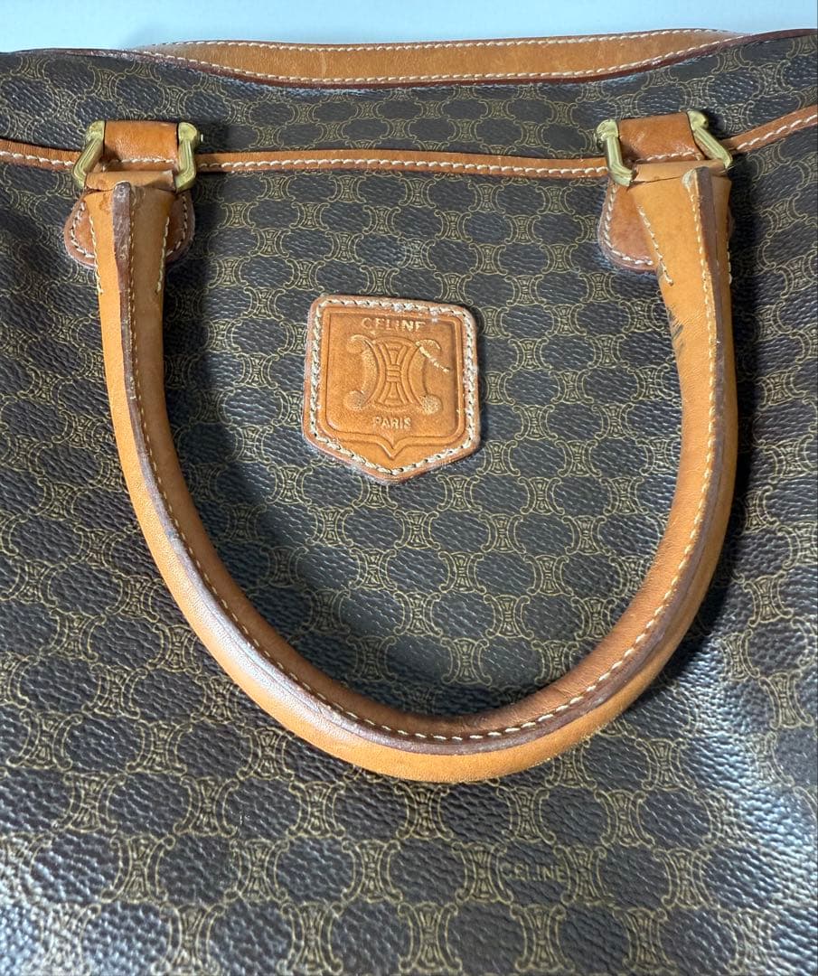 CELINE セリーヌ マカダム柄 ミニボストンバッグ ハンドバッグ