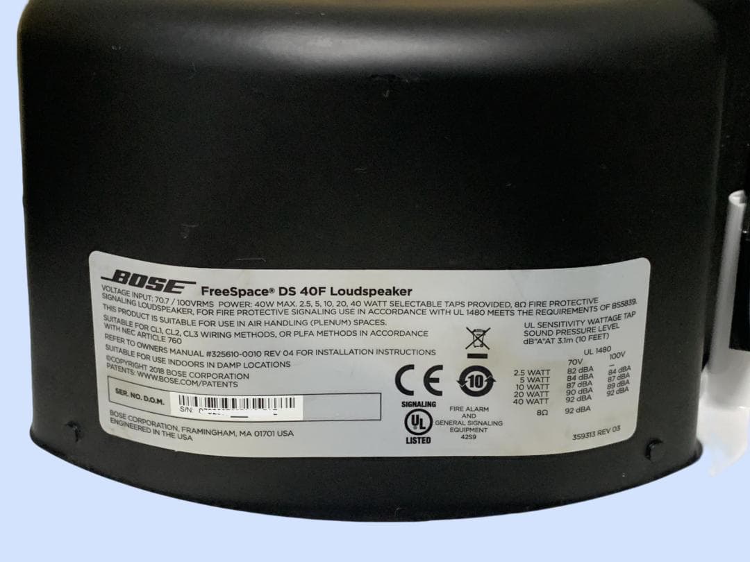 スピーカー・ウーファー M9749 BOSE FreeSpace DS 40F LOUDSPEAKER