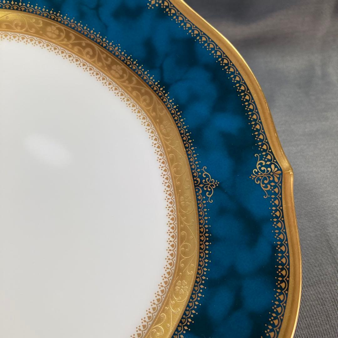 saharaノリタケダイアモンドコレクションディナープレートゴールドブルー