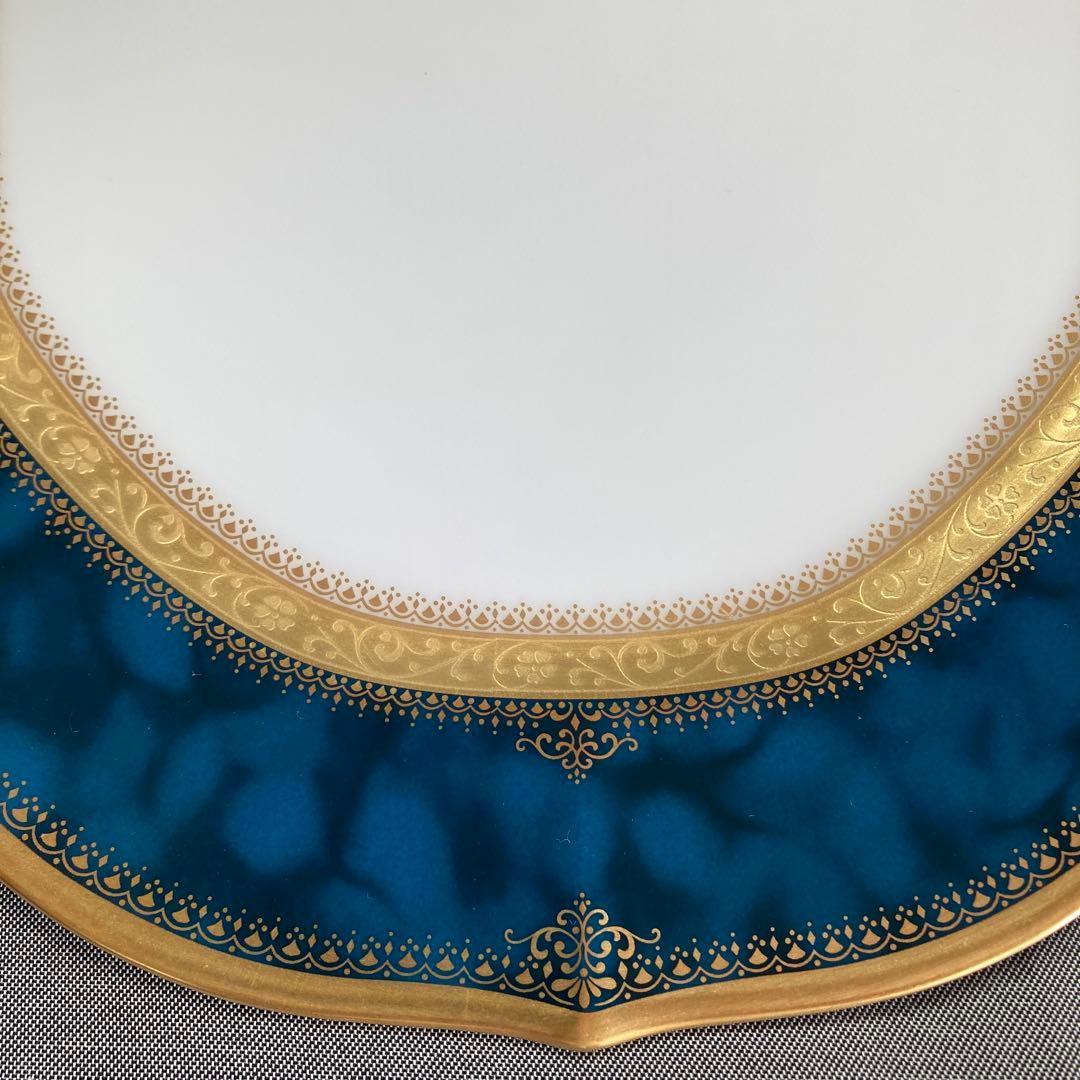 saharaノリタケダイアモンドコレクションディナープレートゴールドブルー
