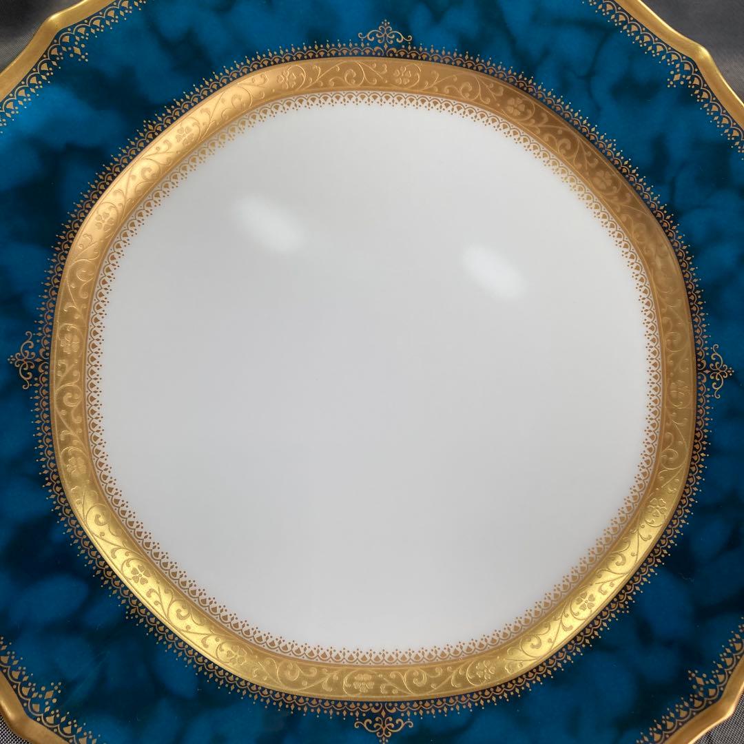 saharaノリタケダイアモンドコレクションディナープレートゴールドブルー