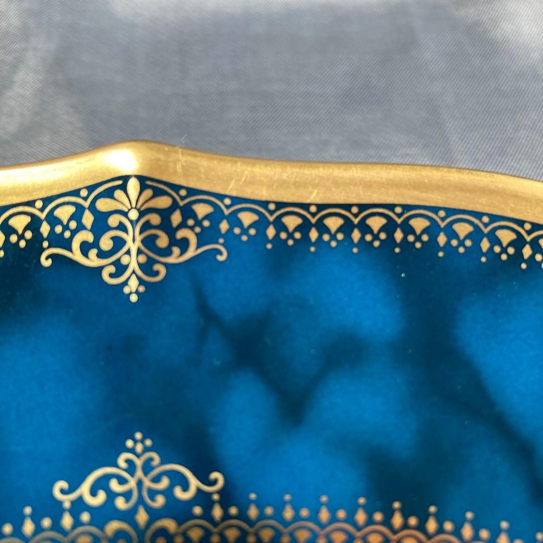 saharaノリタケダイアモンドコレクションディナープレートゴールドブルー