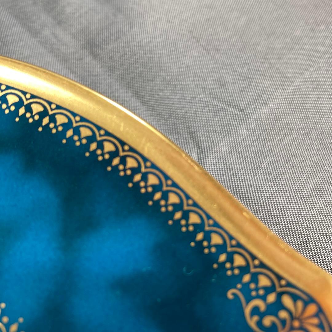 saharaノリタケダイアモンドコレクションディナープレートゴールドブルー