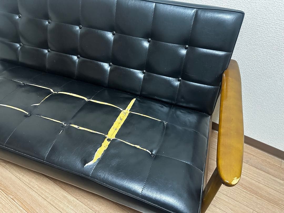 【ジャンク】カリモク60 Kチェア 2シーター