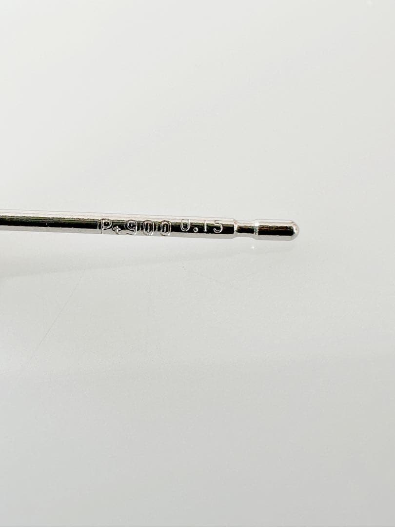 プラチナ 天然 ダイヤ 0.15ct 片耳ピアス！②