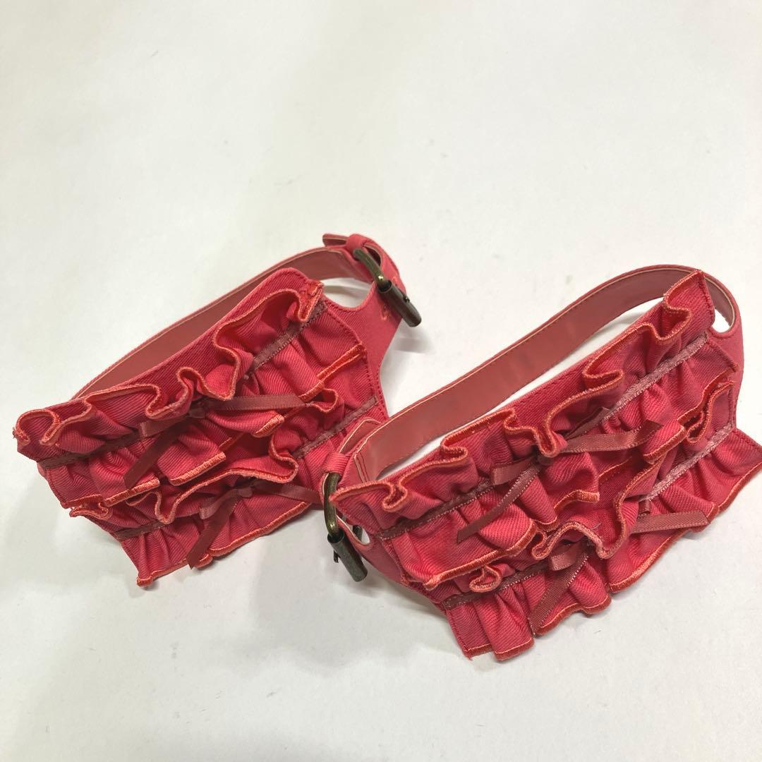 【新品未使用】ピンクハウス パッションピンク フリルロゴ刺繍 ブーツ/2021年