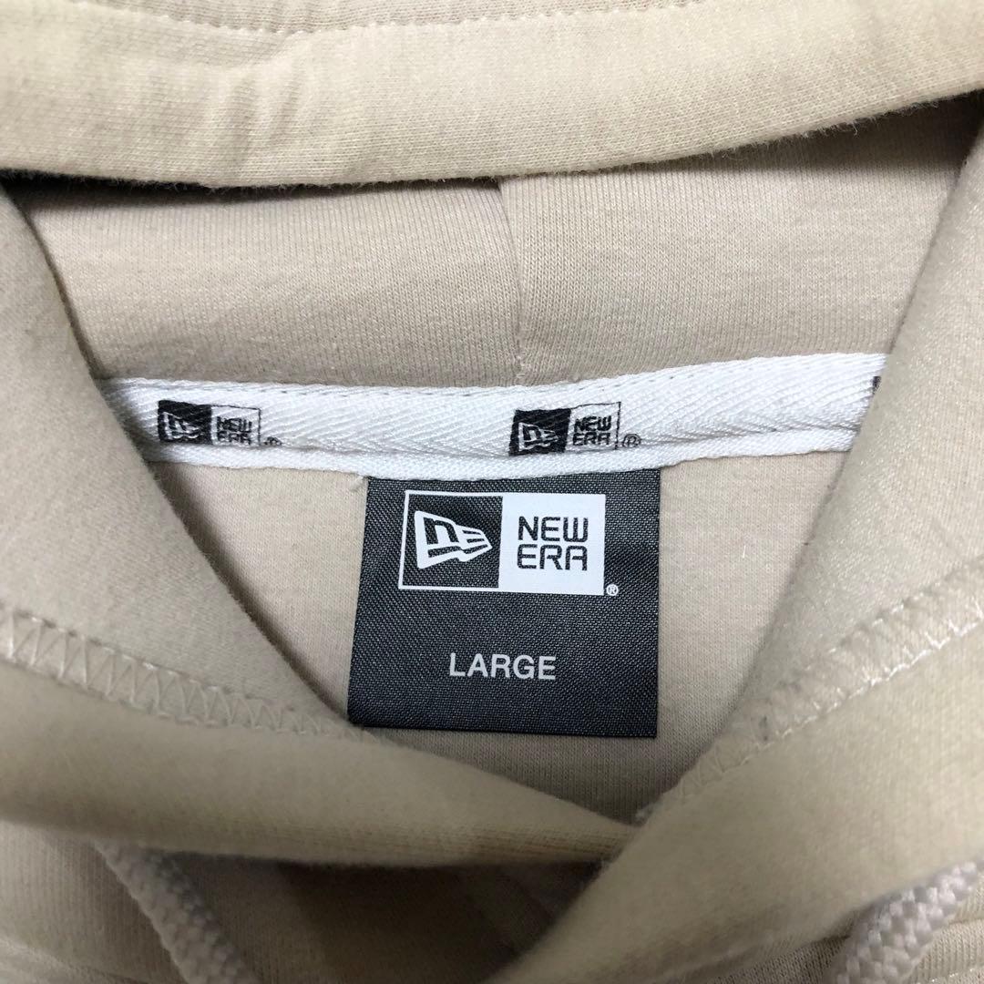 ニューエラ◆ダンボールニット プルオーバー パーカー ベージュ Lサイズ