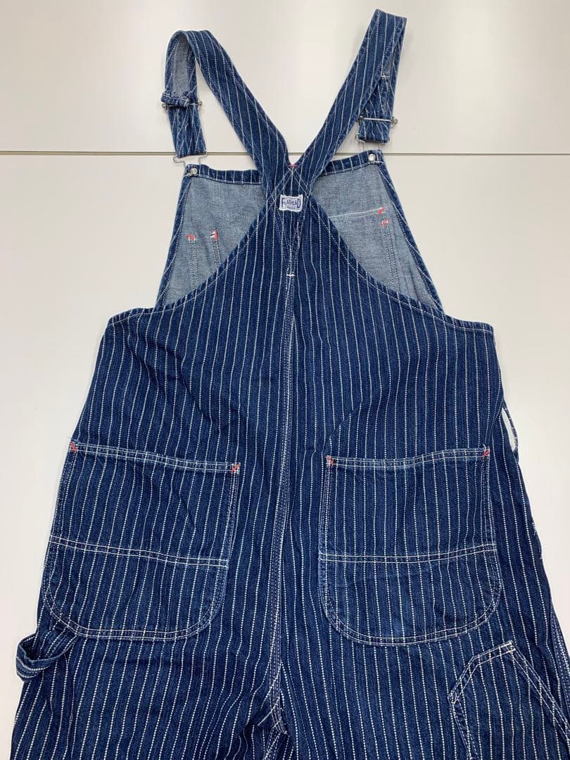 【日本製】オールドフラットヘッド デニム ウォバッシュ オーバーオール