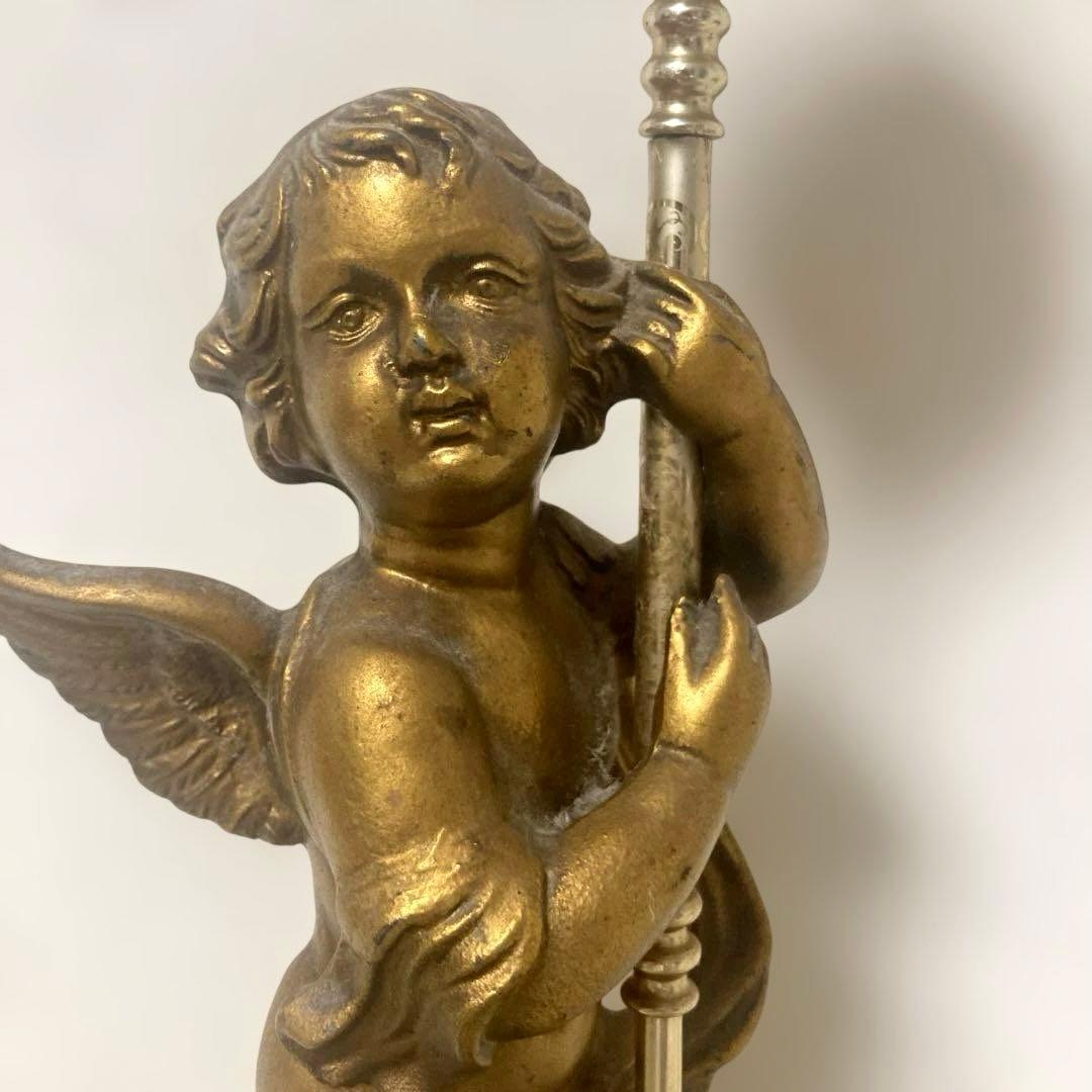 アンティーク　天使　ブロンズ　金　時計　ヨーロッパ